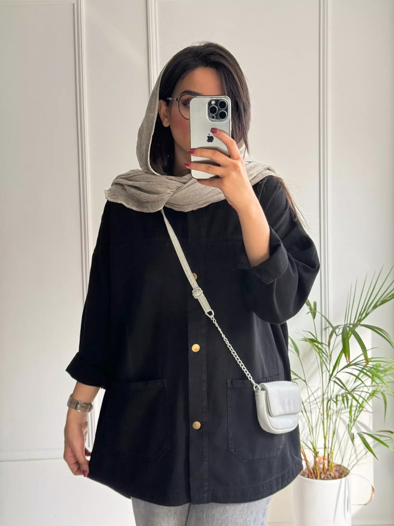 مانتو کتان جیب پایین
